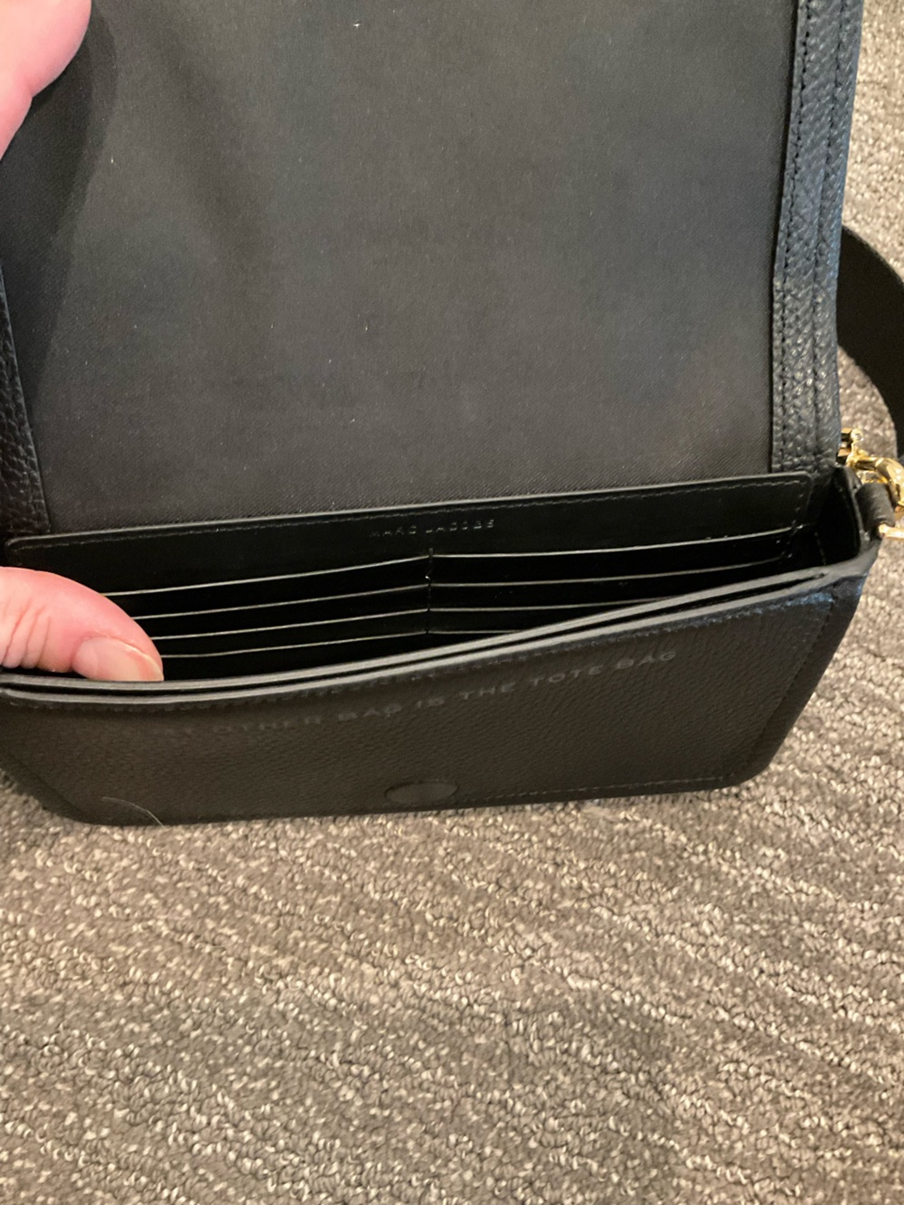 Marc Jacobs Black The Mini Bag with Gold-Tone Hardware - Picture 10 of 16